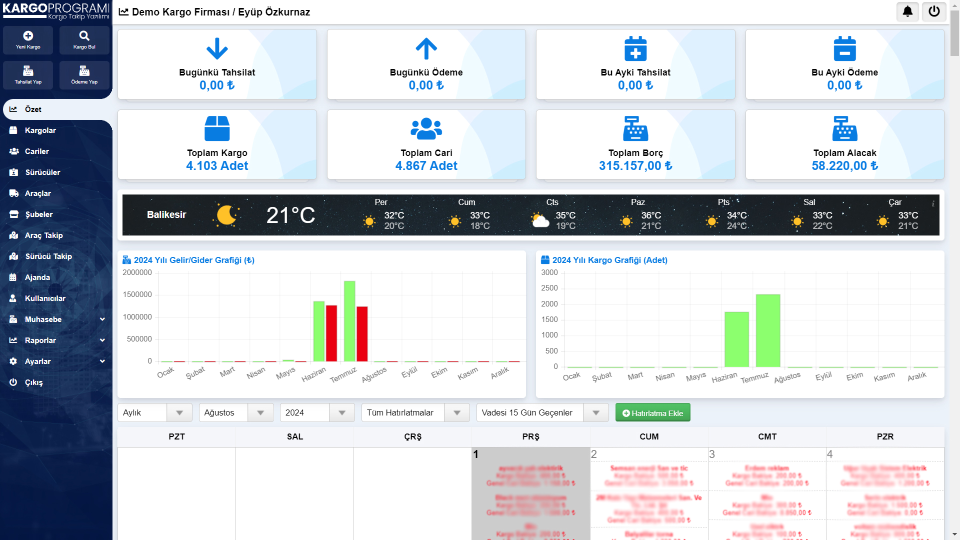 Kargo Programı - Kargo Ekleme Ekranı